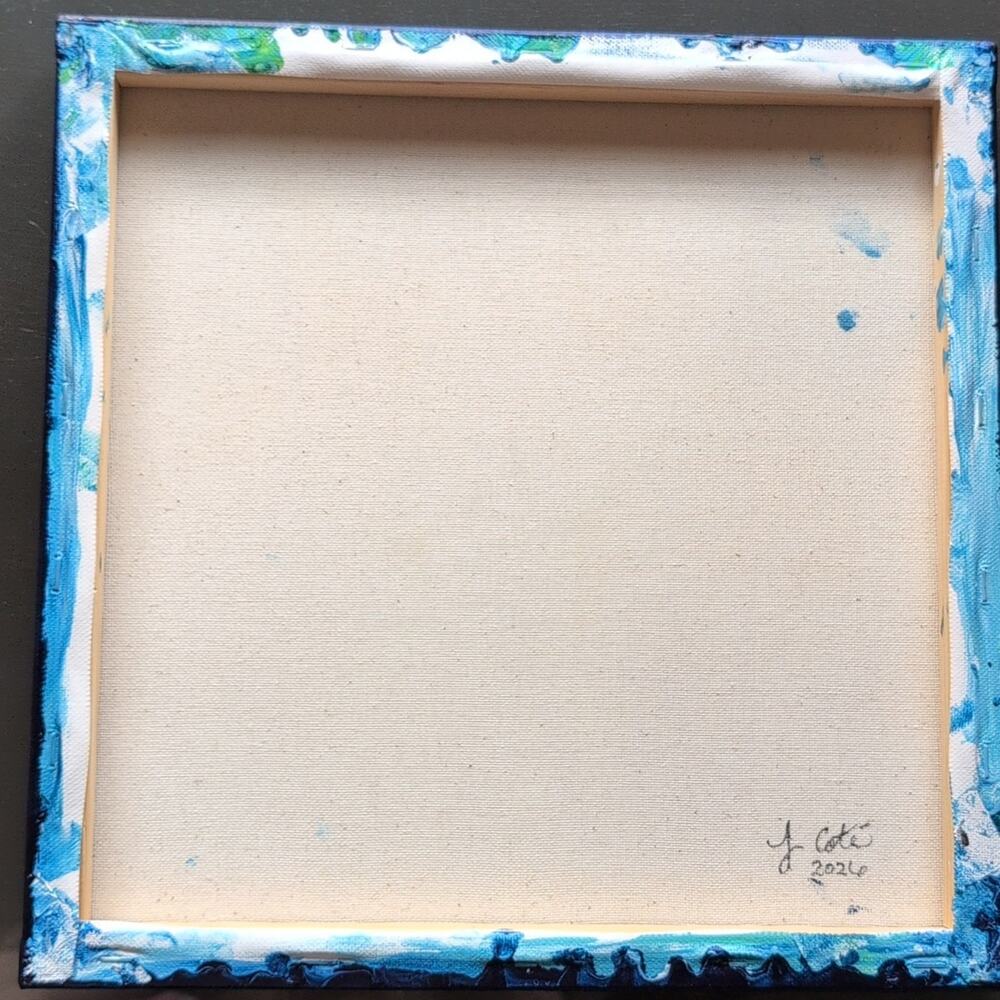 Original Handmade Acrylic Painting Abstract Canvas Art 12×12 - Picture 3 of 3